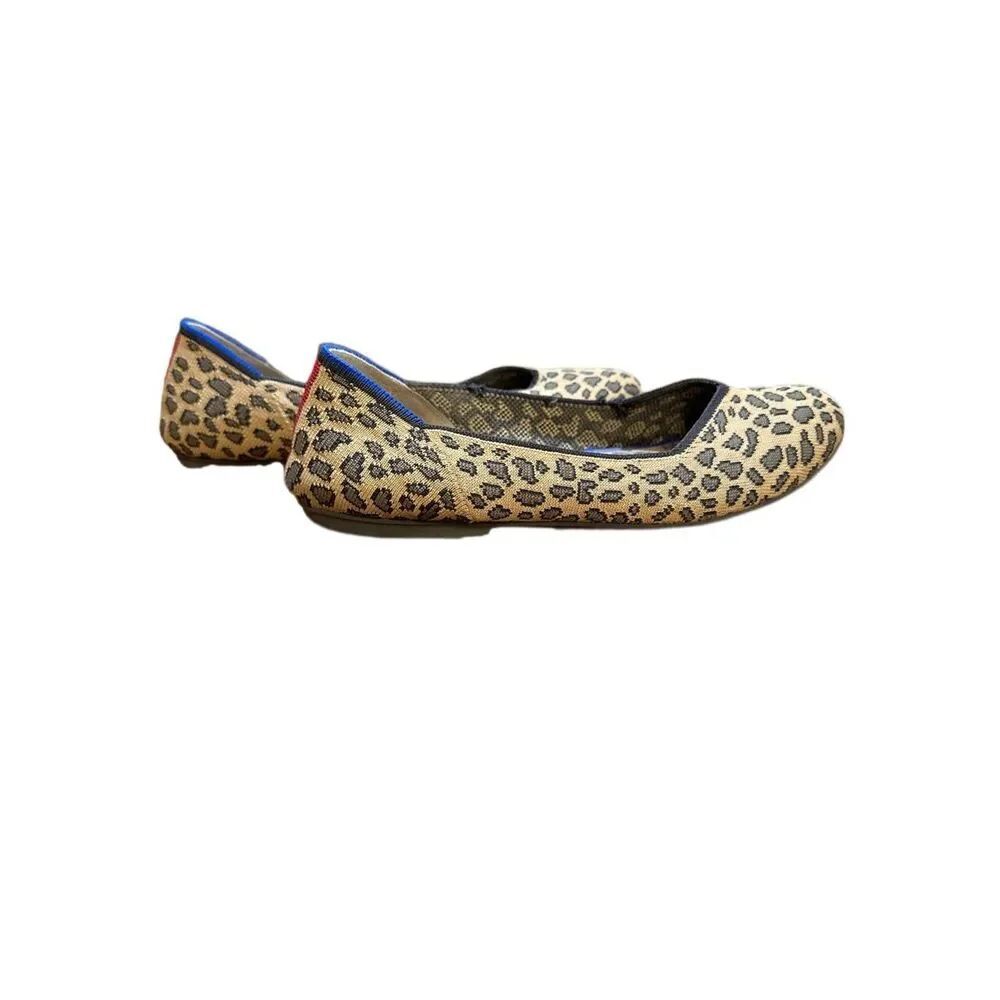 Rothy’s Leopard Round Toe Ballet Flats Sz 8.5
